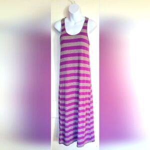 🛍BUNDLE ONLY🛍ACE FASHION LADIES PURPLE AND GRAY TANK MAXI DRESS
